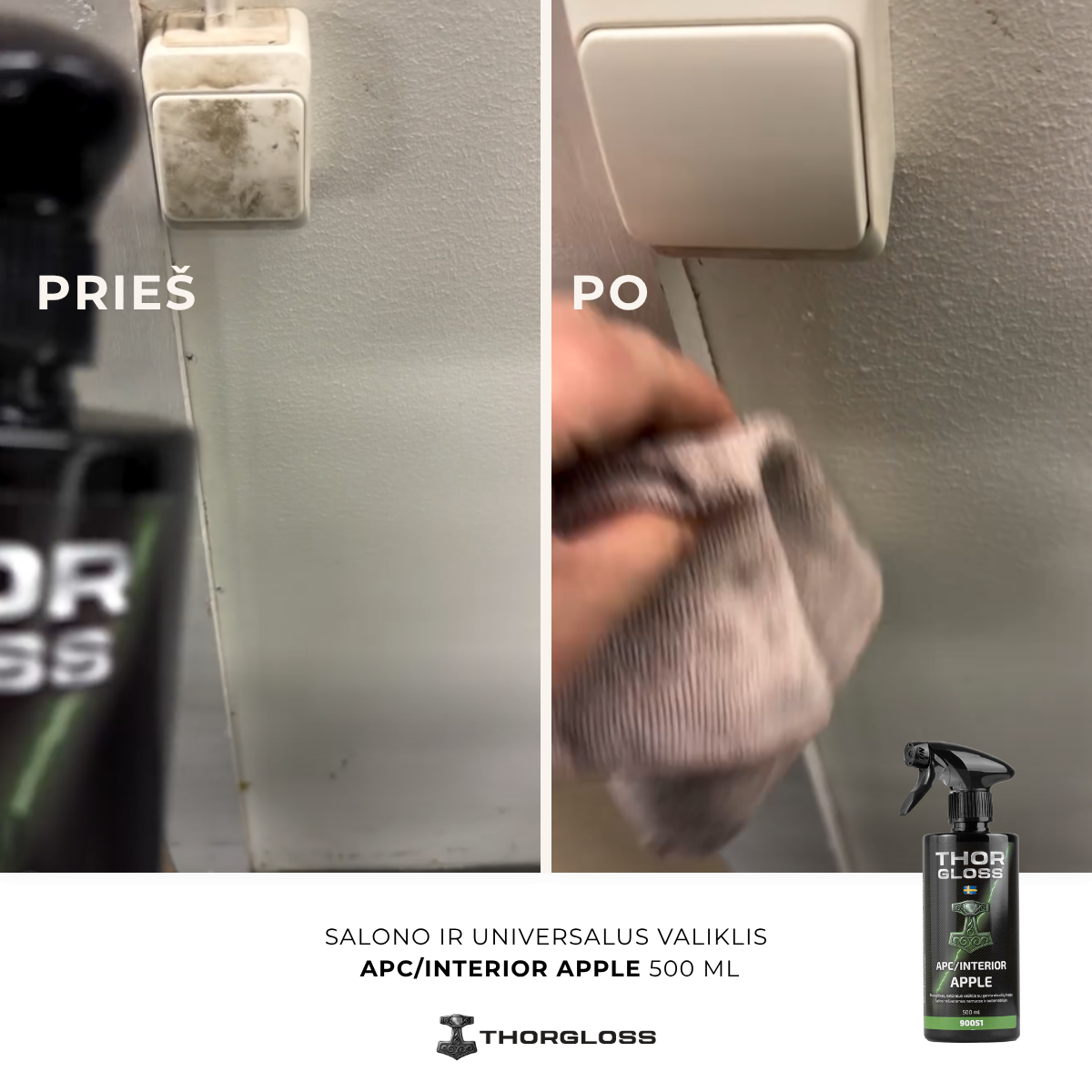 Salono ir universalus valiklis APC/INTERIOR APPLE 500 ml 2 Salono ir universalus valiklis APC/INTERIOR APPLE 500 ml 2